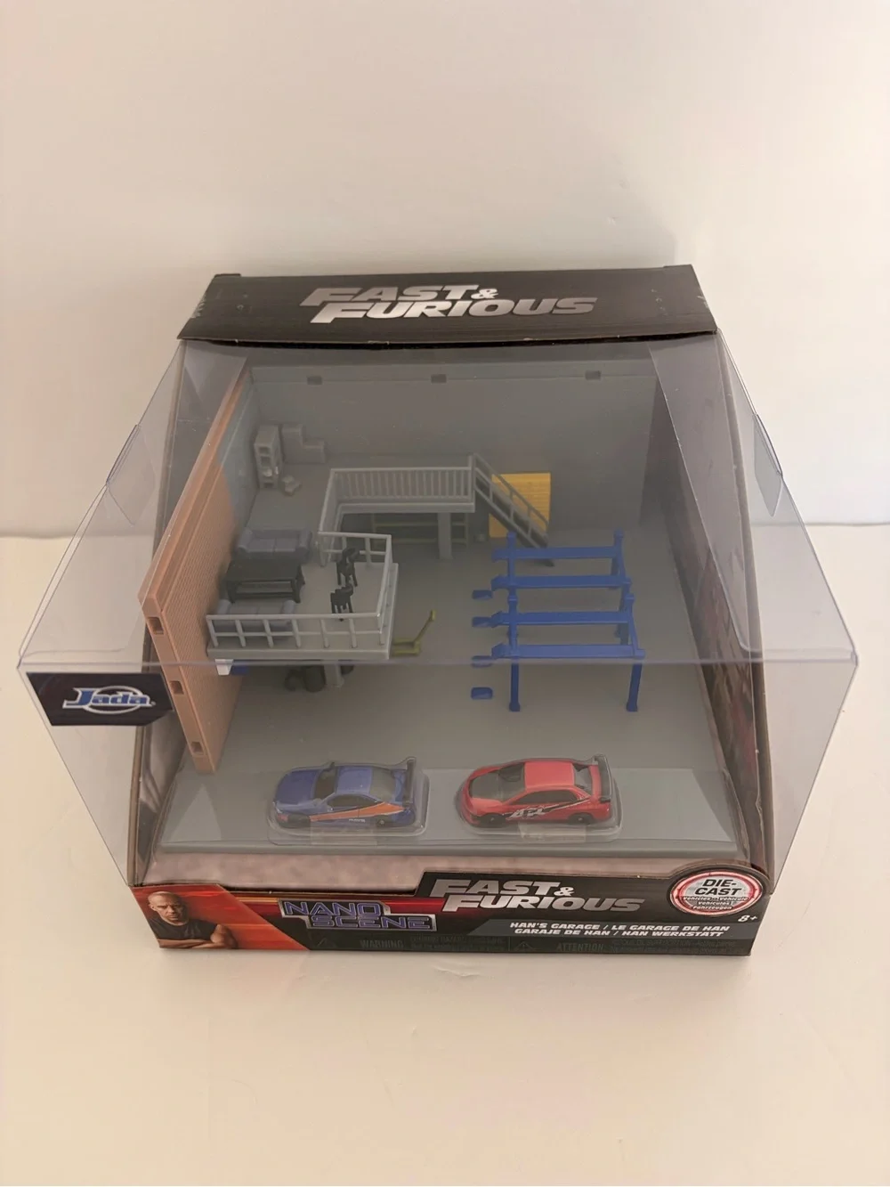 Fast & Furious Nano Scene - Han's Garage Playset (Gray/Red)